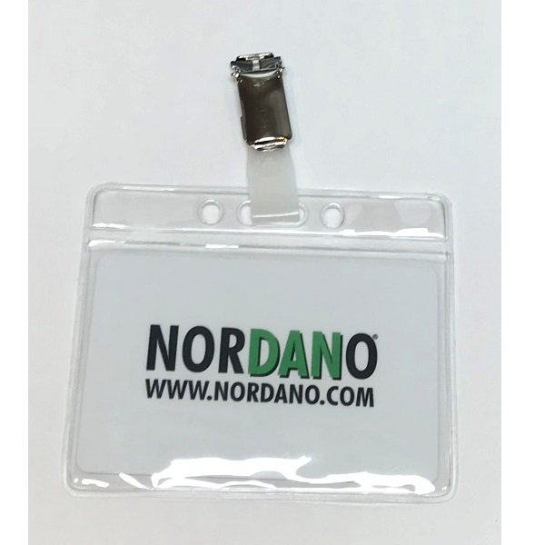 Bilde av 86x54 mm Cardholder / carrying case soft plastic clear (horizontal / landscape). Vinyl Badge Holder and clip nylon with strap (belt clip). 60270310+60270101 (DE,SE,NO,FI,RO,PL)