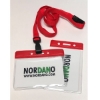 Bilde av Card holder / carrying case soft plastic 86 x 54 mm. red top / clear with a red lanyard. (60270315/60270305)+60270545 (DE,SE,NO,FI,RO,PL)